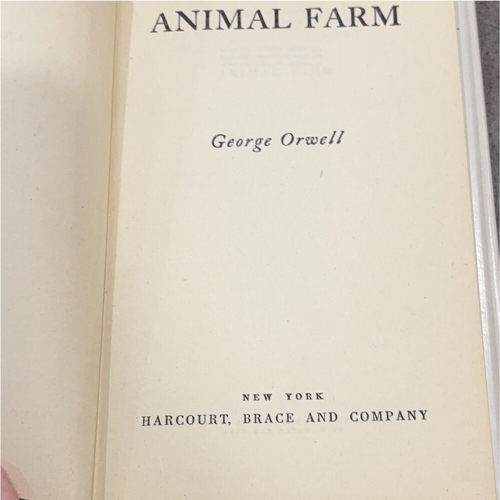 Animal Farm George Orwell 1946 1st Edition book of month HC DJ Harcourt Brace - Picture 8 of 16